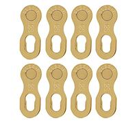 eslab¨®n perdido de Cadena de 12 velocidades,4 Pares de eslabones de Cadena de Bicicleta, Conector de eslab¨®n r¨¢Pido de Acero, eslab¨®n de Cadena de Bicicleta Duradero, Piezas de Accesorios(Oro)