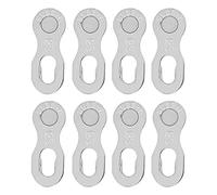 eslab¨®n perdido de Cadena de 12 velocidades,4 Pares de eslabones de Cadena de Bicicleta, Conector de eslab¨®n r¨¢pido de Acero, eslab¨®n de Cadena de Bicicleta Duradero, Piezas de Accesorios(Plata)