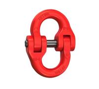 Eslabón de acoplamiento Hammerlock acero aleación grado 80, conector cadena, enganche remolque Enlace for camión pesado, rojo(10T)