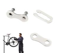 Eslabón perdido de bicicleta reutilizable: plata galvanizada, conector de cadena rápido, bicicleta duradera | Perfecto para bicicletas de carretera, montaña, desplazamientos, reparación, mantenimiento