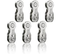 Eslabón Rápido Cadena Bicicleta 10 Velocidades 6 Pares, Cierre Cadena Bici 10V Compatible con Shimano, SRAM y Otros Sistemas 10V, Falso Eslabón Quick Link MTB E-Bike Acero Resistente