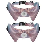 Eslifey 2 collares de perro con pajarita, collar de esmoquin formal ajustable para perro con collar de camisa extraíble, collares de gato para mascotas pequeñas, paisaje de montaña naturaleza