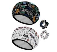 Eslifey 2 gorros de ducha reutilizables con coleteros para el cabello para mujer, gorro de baño elástico impermeable para cabello largo, diseño retro deportivo Go You Win Slam Dunk, equipo de