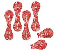 Eslifey 6 marcapáginas magnéticos, marcadores de página con elementos de corazón de amor feliz de cuero, accesorios para estudiantes, profesores, lectura