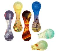 Eslifey 6 marcapáginas magnéticos, marcadores de página de béisbol para jugar al fuego, accesorios de libro de cuero para estudiantes, profesores, lectura