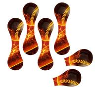 Eslifey 6 marcapáginas magnéticos, marcadores de página de béisbol para jugar al fuego, accesorios de libro de cuero para estudiantes, profesores, lectura