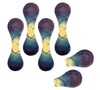 Eslifey 6 marcapáginas magnéticos, marcadores de página de corazón con luz de luna, accesorios de libro de cuero para estudiantes, profesores, lectura