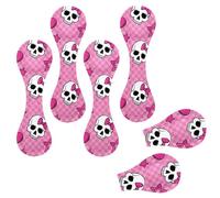 Eslifey 6 marcapáginas magnéticos, marcadores de página de corazón de calaveras, accesorios de libro de cuero para estudiantes, profesores, lectura