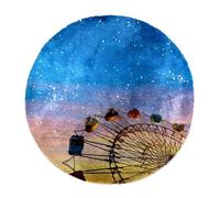 Eslifey Alfombra de lujo de 70 cm con diseño de noria de cuento de hadas, mullida, antideslizante, moderna decoración del hogar para dormitorio, habitación de los niños, sala de estar