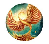 Eslifey Alfombra de lujo de 70 cm de lujo, suave, con diseño de pájaro de fuego, fénix, para interiores, mullida, antideslizante, decoración moderna para el hogar, dormitorio, habitación de los niños