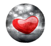 Eslifey Alfombra de pelo largo extra grande de 160 cm, alfombra circular para sala de estar, dormitorio, decoración del hogar, alfombra de pasillo, latido de corazón rojo