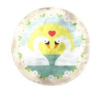 Eslifey Alfombra suave y esponjosa de 80 cm para sala de estar, dormitorio, alfombra antideslizante de cisnes amorosos, alfombra lavable para dormitorio, área de juegos, habitación de los niños