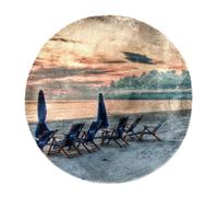 Eslifey Alfombra suave y esponjosa de 80 cm, para sala de estar, dormitorio, pintura de la mañana junto al mar, antideslizante, alfombra lavable para dormitorio, área de juegos, habitación de los