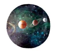 Eslifey Alfombra suave y esponjosa de 80 cm, para sala de estar, dormitorio, sistema solar, planetas, galaxia, espacio antideslizante, alfombra lanuda lavable para dormitorio, zona de juegos