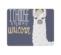 Eslifey Alfombrilla de mouse rectangular, Alpaca I Choose To Be a Unicornio, alfombrilla de mouse de escritorio extendida con base de goma antideslizante, protector de escritorio para jugadores