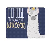 Eslifey Alfombrilla de mouse rectangular con texto en inglés "I Choose To Be a Unicorn Funny Alpaca Extended Desk Mousepad con base de goma antideslizante, protector de escritorio para jugadores