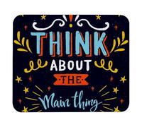 Eslifey Alfombrilla de ratón cómoda azul Thing about the Main Thing, alfombrilla de ratón de escritorio, 21 x 25 cm, base de goma antideslizante, mejora la velocidad y la precisión