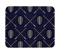 Eslifey Alfombrilla de ratón cómoda Kendo Japan Navy Desktop Mousepad, 21 x 25 cm, base de goma antideslizante, mejora la velocidad y la precisión