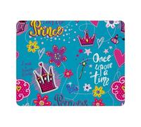 Eslifey Alfombrilla rectangular para mouse, diseño de flores y príncipes, con base de goma antideslizante, protector de escritorio para jugadores, oficina y hogar, 11 x 9 pulgadas