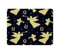 Eslifey Alfombrilla rectangular para mouse, diseño de trompetas de ángeles vintage, con base de goma antideslizante, protector de escritorio para jugadores, oficina y hogar, 11 x 9 pulgadas