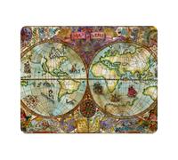 Eslifey Alfombrilla rectangular para mouse, diseño vintage del mapa del Atlas del mundo, diseño de aventuras piratas, alfombrilla de mouse extendida con base de goma antideslizante, protector de