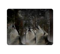 Eslifey Alfombrilla rectangular para mouse, Howl at the Moon Threesome Fun Extended Desk Mouse Pad con base de goma antideslizante, protector de escritorio para jugadores, oficina y hogar, 11 x 9