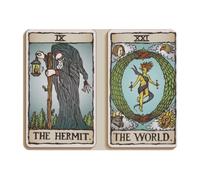 Eslifey Alfombrilla rectangular para ratón, Ermitaño y el mundo, ilustración de cartas del tarot, alfombrilla de mouse de escritorio extendida con base de goma antideslizante, protector de escritorio