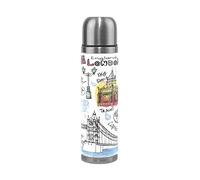Eslifey Bienvenido Inglaterra Londres botella de agua con aislamiento de doble vacío de acero inoxidable termo 500 ml