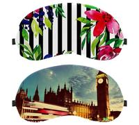 Eslifey Big-Ben-Clock - 2 máscaras opacas para dormir con correa ajustable para dormir y viajar