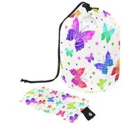 Eslifey Bolsa de cosméticos con cordón, bolsa de maquillaje portátil en forma de barril, diseño de espirales espaciales, azul galaxia, gran capacidad, impermeable, multifuncional, bolsa de aseo,
