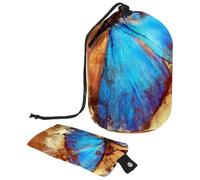 Eslifey Bolsa de maquillaje grande con cordón, bolsa organizadora de maquillaje portátil Little Fox in Universe, Multicolor 6, 9.9x6.9in/25.2x17.6cm