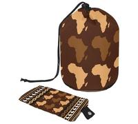 Eslifey Bolsa de maquillaje grande con cordón, diseño de alpacas Happy Lamas Coronas, Corazones, Rayas, Bolsa de cosméticos de viaje, bolsa organizadora de maquillaje portátil, Multicolor 9,