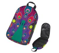 Eslifey Bolsa organizadora de utensilios de cocina de viaje para camping, bolsa de almacenamiento portátil de pavo real para barbacoa, campamento, utensilios de cocina, Multicolor 1, 14.7x8.74x2.17in