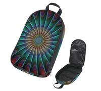 Eslifey Bolsa organizadora de utensilios de cocina de viaje para camping, bolsa de almacenamiento portátil de pavo real para barbacoa, campamento, utensilios de cocina, Multicolor 4, 14.7x8.74x2.17in