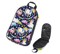 Eslifey Bolsa organizadora de utensilios de cocina de viaje para camping, elefante, monos, plumas de pavo real, vaca, hojas de palma, bolsa de almacenamiento portátil para barbacoa, campamento