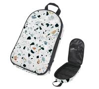Eslifey Bolsa organizadora de utensilios de cocina de viaje para camping, elefante, monos, plumas de pavo real, vaca, hojas de palma, bolsa de almacenamiento portátil para barbacoa, campamento