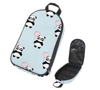 Eslifey Bolsa organizadora de utensilios de cocina de viaje para camping, lindos pandas durmientes, luna, arco iris, nubes, ilustración, bolsa de almacenamiento portátil para barbacoa, campamento
