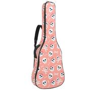 Eslifey Bolsa para guitarra acústica, colección Wild Animals, fondo rojo, correa ajustable para el hombro, funda para guitarra de 40, 41, 42 pulgadas, Multicolor 2, 42.9x16.9x4.7 in, Organizador de