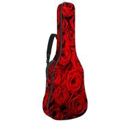 Eslifey Bolsa para guitarra acústica, colección Wild Animals, fondo rojo, correa ajustable para el hombro, funda para guitarra de 40, 41, 42 pulgadas, Multicolor 3, 42.9x16.9x4.7 in, Organizador de