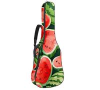 Eslifey Bolsa para guitarra acústica, diseño de corazón y sandías, correa ajustable para el hombro, funda para guitarra de 40, 41, 42 pulgadas, multicolor, 42.9x16.9x4.7 in, Organizador de bolsas
