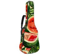 Eslifey Bolsa para guitarra acústica, diseño de frutas y sandías, correa ajustable para el hombro, funda para guitarra de 40, 41, 42 pulgadas, multicolor, 42.9x16.9x4.7 in, Organizador de bolsas