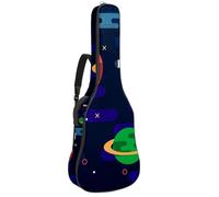 Eslifey Bolsa para guitarra acústica, diseño de sandías pintadas en rojo, correa ajustable para el hombro, funda para guitarra de 40, 41, 42 pulgadas, Multicolor 5, 42.9x16.9x4.7 in, Organizador de