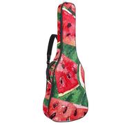 Eslifey Bolsa para guitarra acústica, diseño de sandías pintadas en rojo, correa ajustable para el hombro, funda para guitarra de 40, 41, 42 pulgadas, Multicolor 1, 42.9x16.9x4.7 in, Organizador de