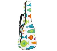 Eslifey Bolsa para guitarra acústica, diseño de sandías pintadas en rojo, correa ajustable para el hombro, funda para guitarra de 40, 41, 42 pulgadas, Multicolor 4, 42.9x16.9x4.7 in, Organizador de