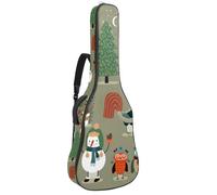 Eslifey Bolsa para guitarra acústica, diseño de sandías pintadas en rojo, correa ajustable para el hombro, funda para guitarra de 40, 41, 42 pulgadas, Multicolor 2, 42.9x16.9x4.7 in, Organizador de
