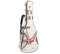 Eslifey Bolsa para guitarra acústica Vintage Let's Go for a Ride con correa de hombro ajustable para guitarra, funda para guitarra de 40, 41, 42 pulgadas, Multicolor 1, 42.9x16.9x4.7 in, Organizador