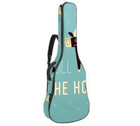 Eslifey Bolsa para guitarra acústica Vintage Let's Go for a Ride con correa de hombro ajustable para guitarra, funda para guitarra de 40, 41, 42 pulgadas, Multicolor 8, 42.9x16.9x4.7 in, Organizador
