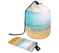 Eslifey Bolsas de cosméticos de viaje, bolsa de maquillaje de barril, multifuncional, bolsas de cubo de aseo redondo, organizador de bolsillo, Tai Ji Zen Stones, Multicolor 5, 9.9x6.9in/25.2x17.6cm