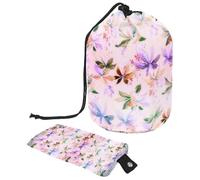 Eslifey Bolsas de cosméticos de viaje, bolsa de maquillaje de barril, multifuncional, bolsas de cubo de aseo redondo, organizador de bolsillo, estrellas espaciales planetas con nave espacial,