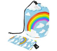 Eslifey Bolsas de cosméticos de viaje, bolsa de maquillaje de barril, multifuncionales, bolsas de cubo de aseo redondo, bolsillo organizador de almacenamiento, colección Yellow Police Lines,
